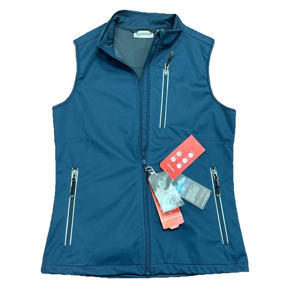 33,00ft‎ Women's Full Zip Vest XS Extra Small Running Vest With Pockets NEW